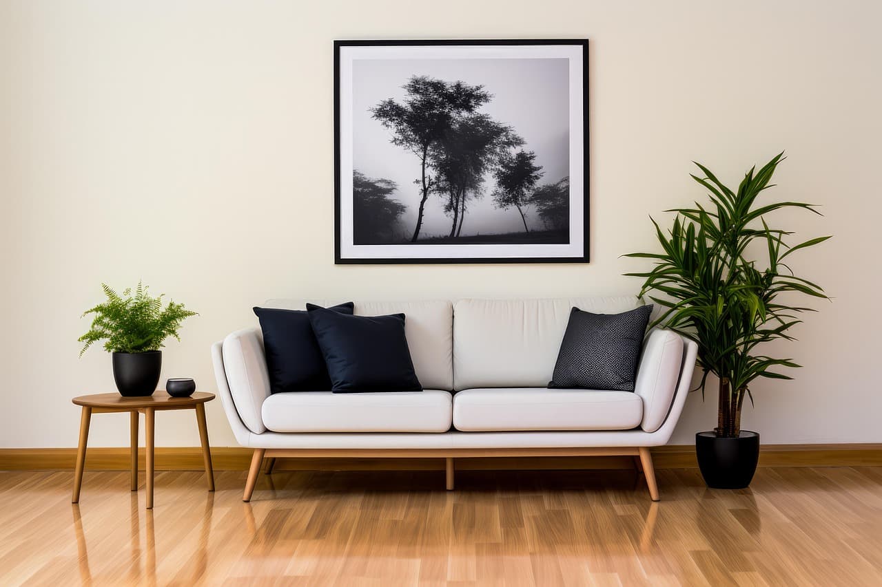 Comfortable living room in a rental home