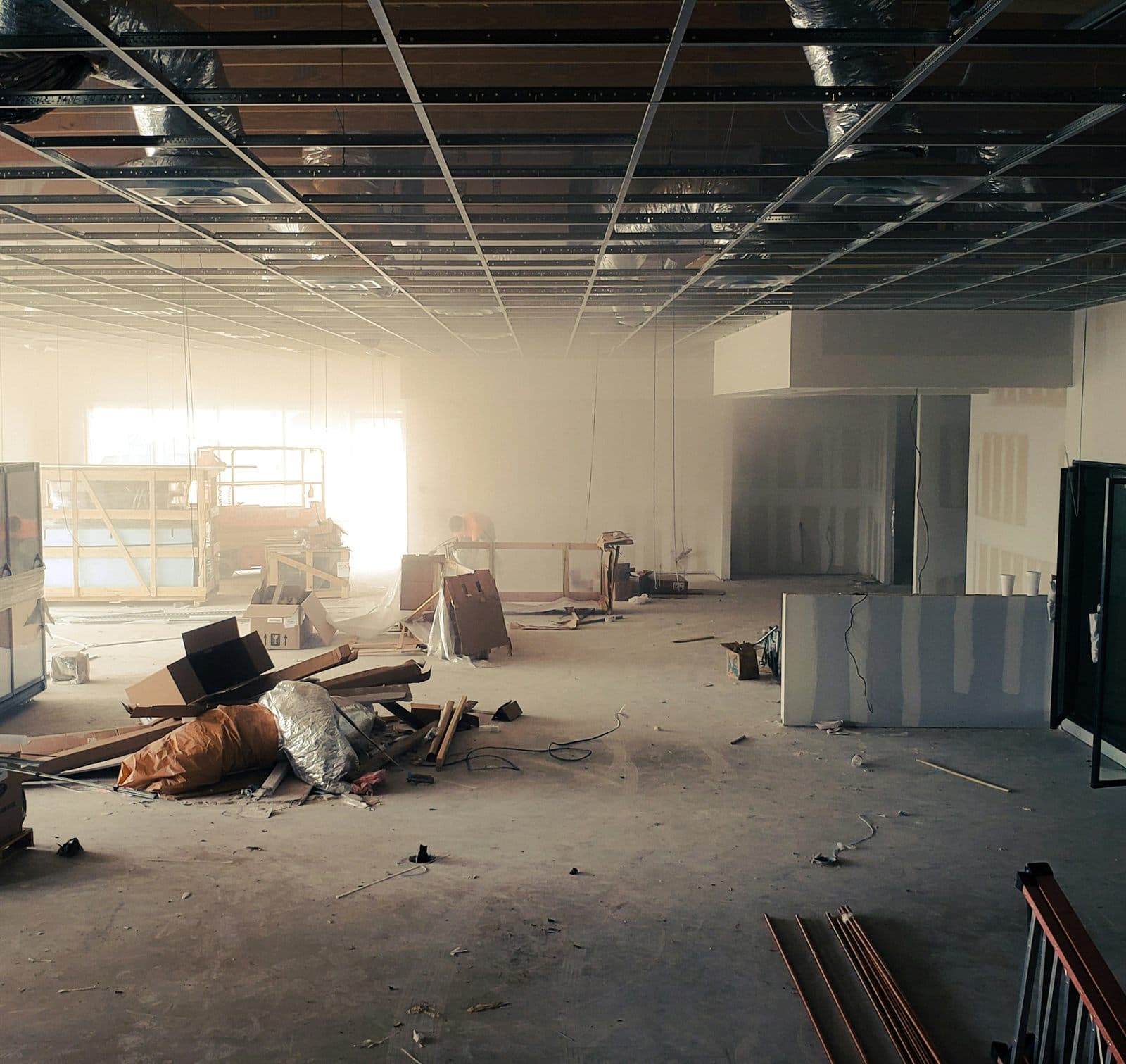 Commercial interior under construction