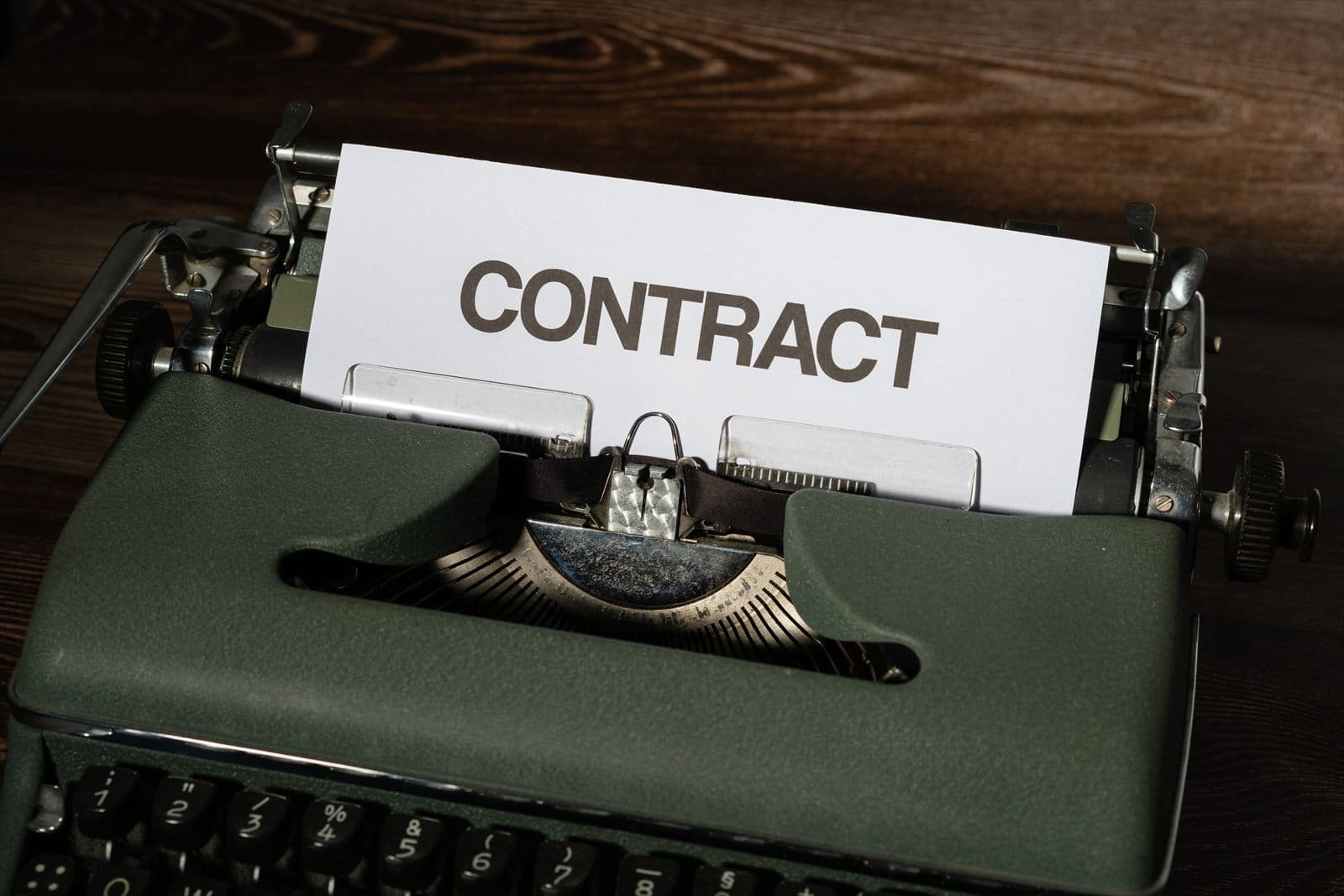 Contract document prepared for a real-estate closing